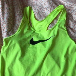 NEON YELLOW Nike pro tank